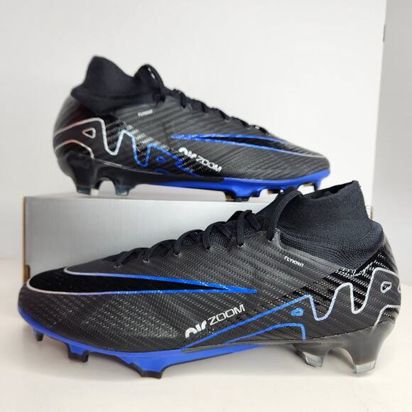 Nike Zoom Superfly 9 Elite FG Black/Blue Size 12.5 Men